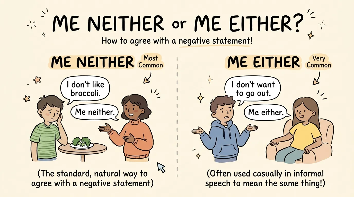 Me Neither or Me Either