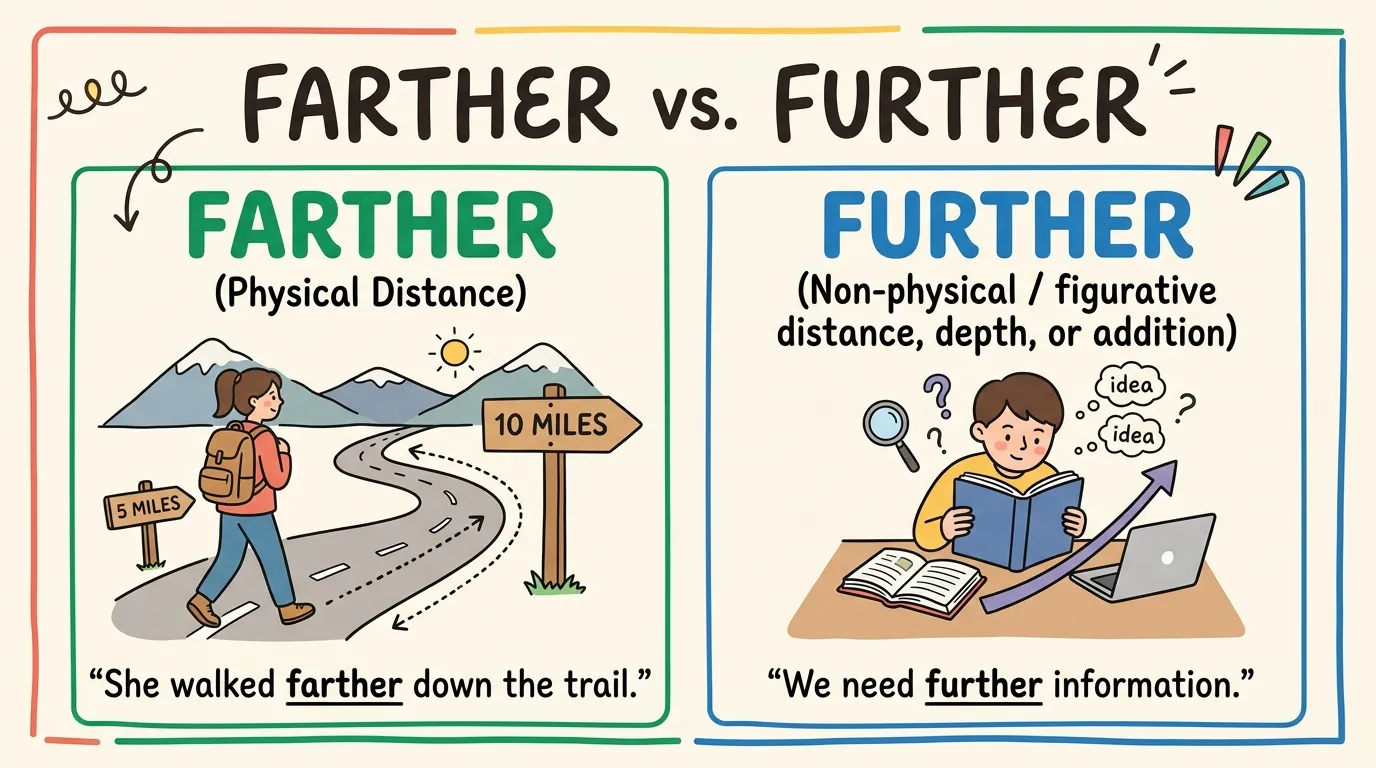 Farther or Further