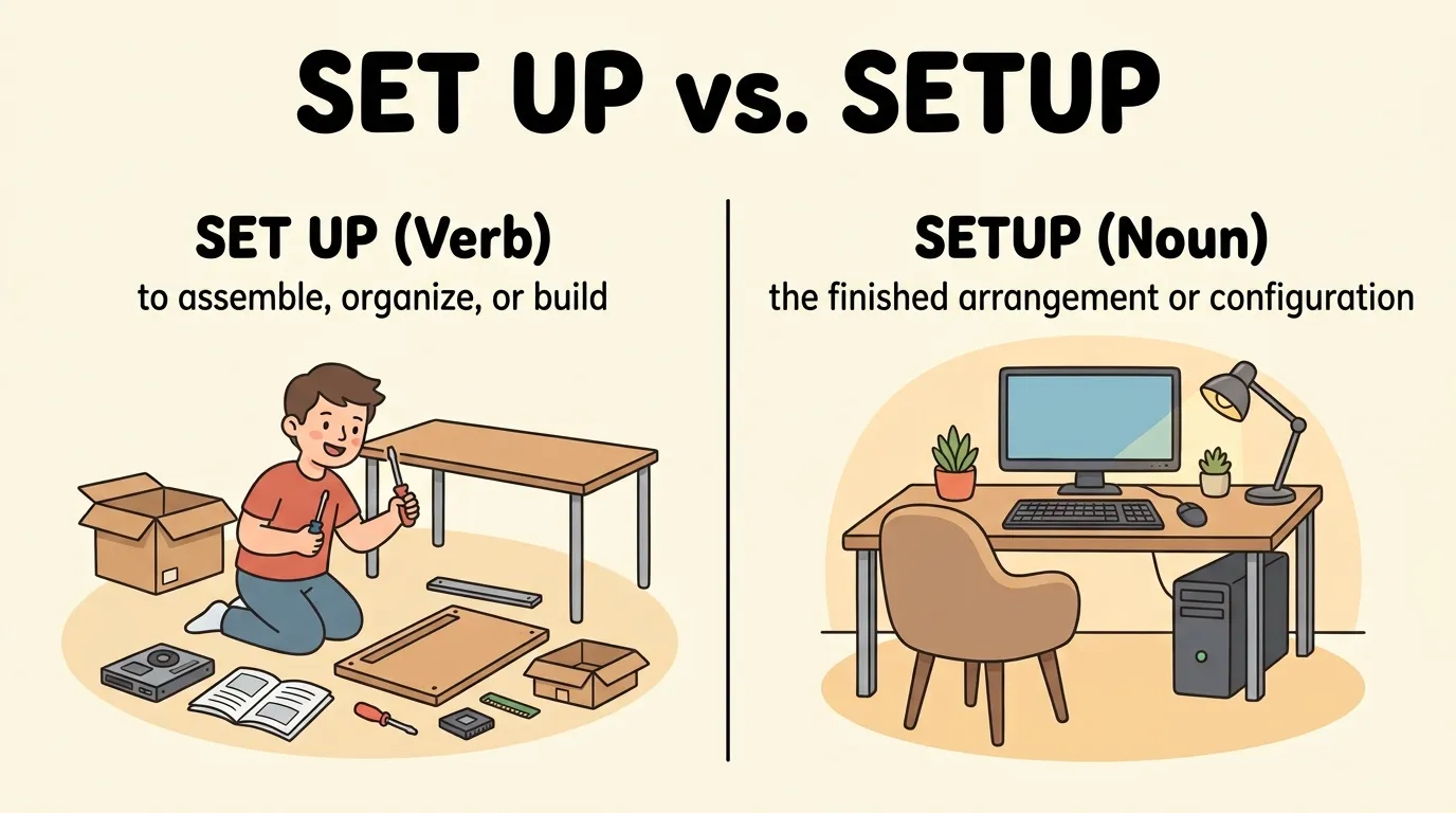Setup or Set Up: What's the Difference?